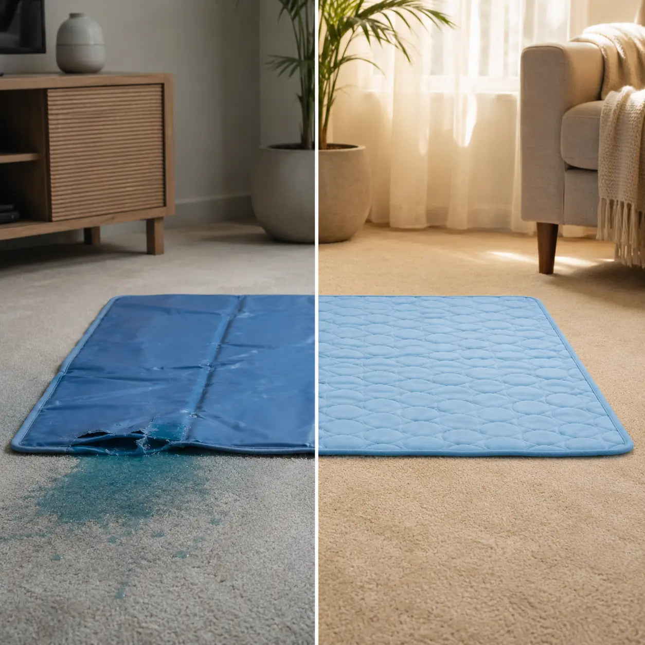 Gel-free three-layer construction of the SweetPaws Cooling Mat